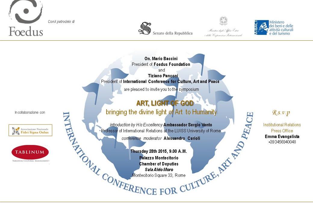 Conferenza: Art, Light of God