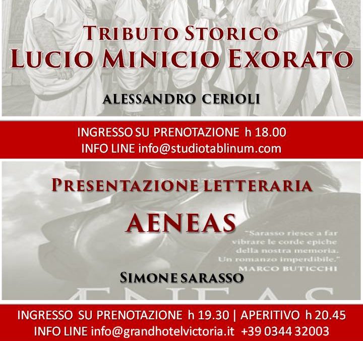 Serata Letteraria: Tributo Storico Lucio Minicio Exorato – Aeneas